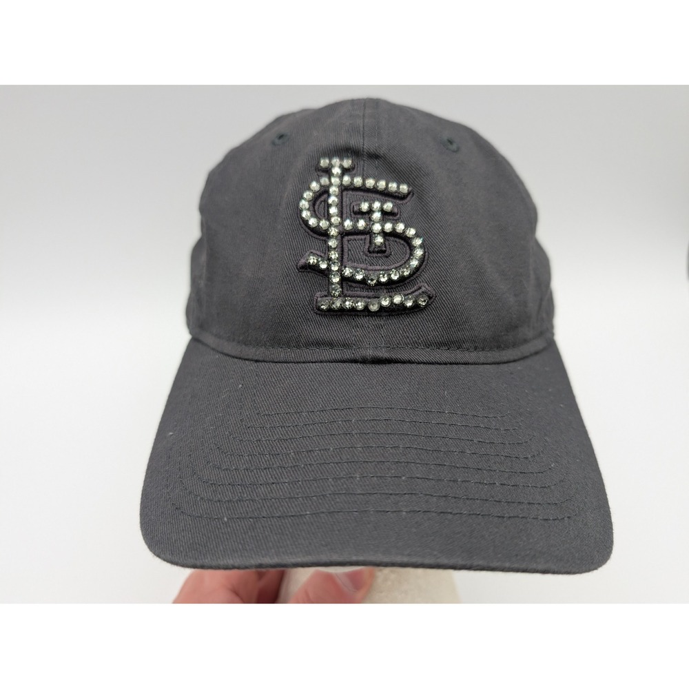 New Era 9TWENTY St. Louis Cardinals Rhinestone Logo Hat Gray Adjustable Cap
